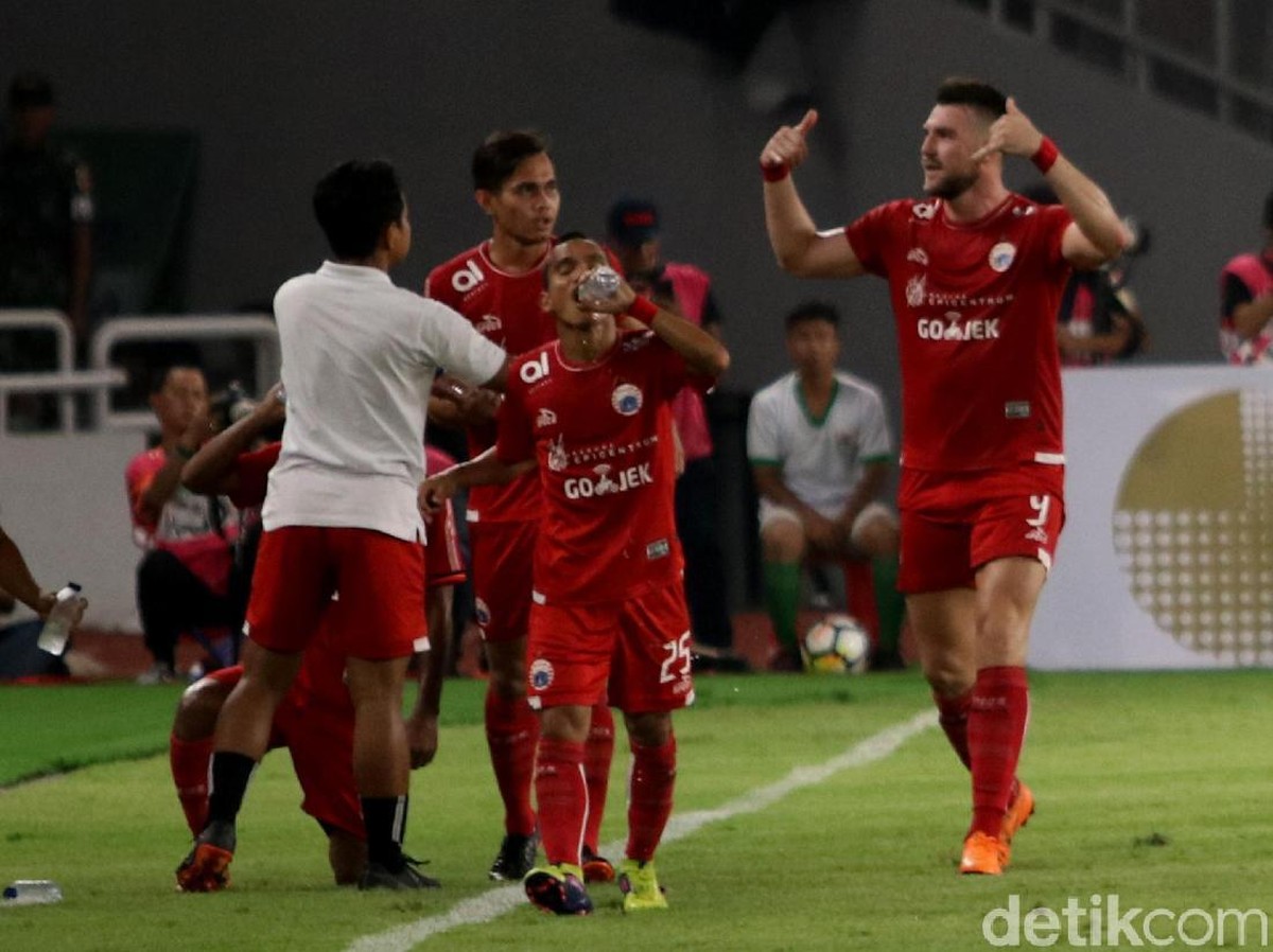 Pemain Persija Jakarta. (Foto: Rifkianto Nugroho/detikcom)