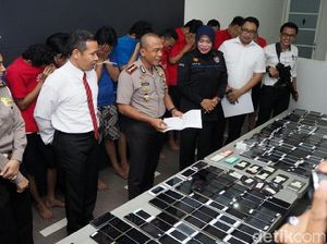 16 Driver Taksi Online Antar Tuyul Diamankan, 309 HP Disita