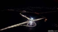 Indahnya Siang dan Malam Tol Ngawi-Kertosono Dilihat dari Udara