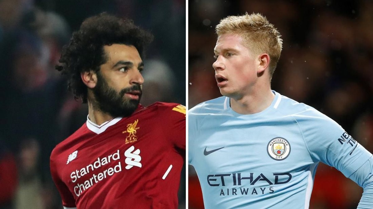 Mohamed Salah dan Kevin De Bruyne (Foto: Olahan Scott Heppell/Darren Staples/Reuters)