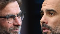 Pada musim 2019/2020, di tengah pandemi COVID-19, Guardiola harus puas dengan finis kedua Man City di Liga Inggris. Di atasnya ada sang juara, Liverpool-nya Jürgen Klopp. Foto: Getty Images