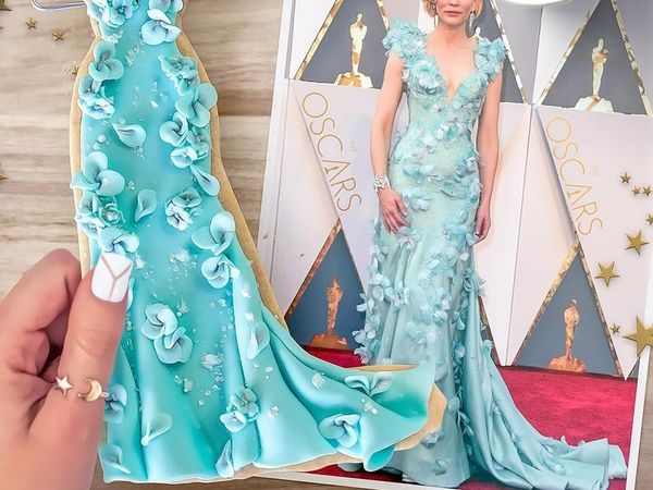 Keren Banget! Cookies Ini Dibuat Persis Gaun dan Wajah Selebriti