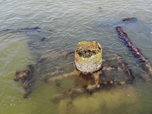 Bangkai Kapal Era Perang Sipil Tertangkap Kamera Drone di AS