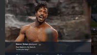 Tokoh antagonis di film Black Panther juga dibawa-bawa. Juve, ini rajamu di kompetisi Eropa, Madrid seakan bilang begitu. (Foto: dok.Twitter)