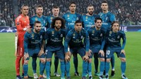 Sementara itu, Madrid memakai starting line-up yang sama persis dengan final Liga Champions musim lalu. Foto: Emilio Andreoli/Getty Images