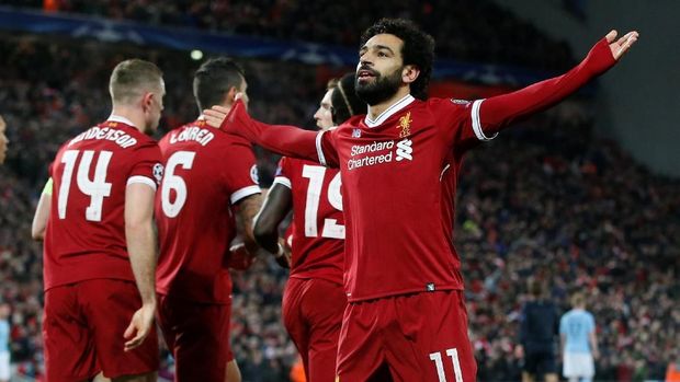 Mohamed Salah mencetak satu gol dan satu assist untuk kemenangan Liverpool 3-1 atas Man City. (
