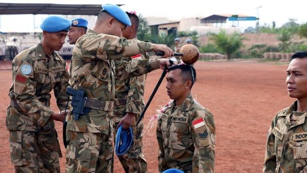 11 Prajurit TNI Konga XXXVII-D Naik Pangkat di Republik Afrika Tengah