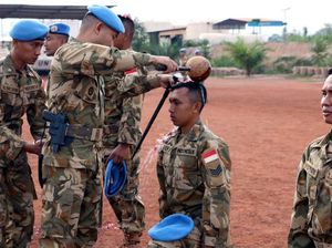 11 Prajurit TNI Konga XXXVII-D Naik Pangkat di Republik Afrika Tengah