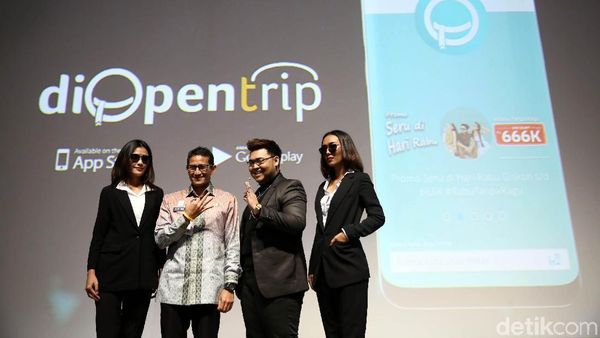 Sandiaga Uno Hadiri Peluncuran diOpentrip