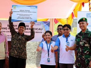 Perbatasan Desa Cicau Kini Miliki Gerbang Petunjuk