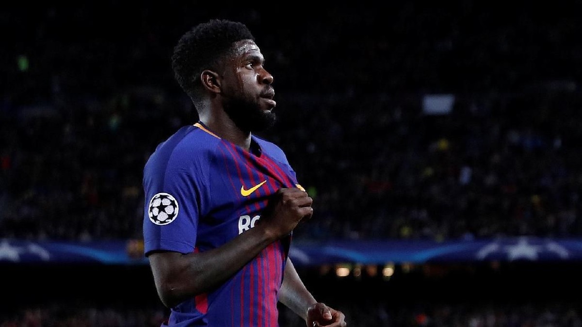 Samuel Umtiti setia dengan Barcelona (Juan Medina/Reuters)