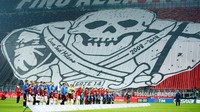 Milan dan Inter saling berhadapan di San Siro, Kamis (5/4/2018) dinihari WIB di lanjutan Serie A. Dalam partai derby ini, Milan bertindak sebagai tuan rumah. (Foto: Alessandro Garofalo/Reuters)