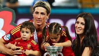 Olalla Dominguez Liste. Pada tahun 2009 perempuan ia dinikahi oleh penyerang Atletico Fernando Torres setelah keduanya resmi pacaran sejak 2001. (Foto: Alex Grimm/Getty Images)