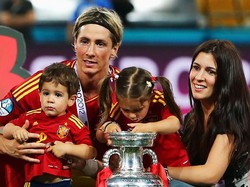 Olalla Dominguez Liste. Pada tahun 2009 perempuan ia dinikahi oleh penyerang Atletico Fernando Torres setelah keduanya resmi pacaran sejak 2001. (Foto: Alex Grimm/Getty Images)