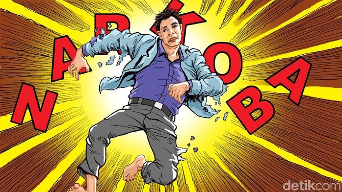 Pengguna narkoba (detikX) Ilustrasi pemakai narkoba yang sedang direhabilitasi BNN