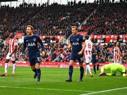 Dua Gol Eriksen Menangkan Spurs di Markas Stoke