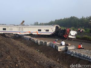 Polisi Belum Tetapkan Tersangka Kasus Tabrakan KA Sancaka Vs Truk
