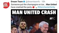 Yang pasti, pemain MU pasti berpesta usai bisa menunda pesta juara City di Etihad. (Foto: Twitter @dreamteamfc)