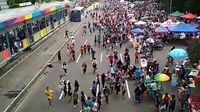 Detik-detik Warga Panik di CFD Thamrin dengar Teriakan Gedung Roboh