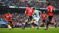 Ilkay Guendogan menggandakan keunggulan City di menit ke-30. City sepertinya tinggal menunggu waktu saja untuk jadi juara. (Michael Regan/Getty Images)
