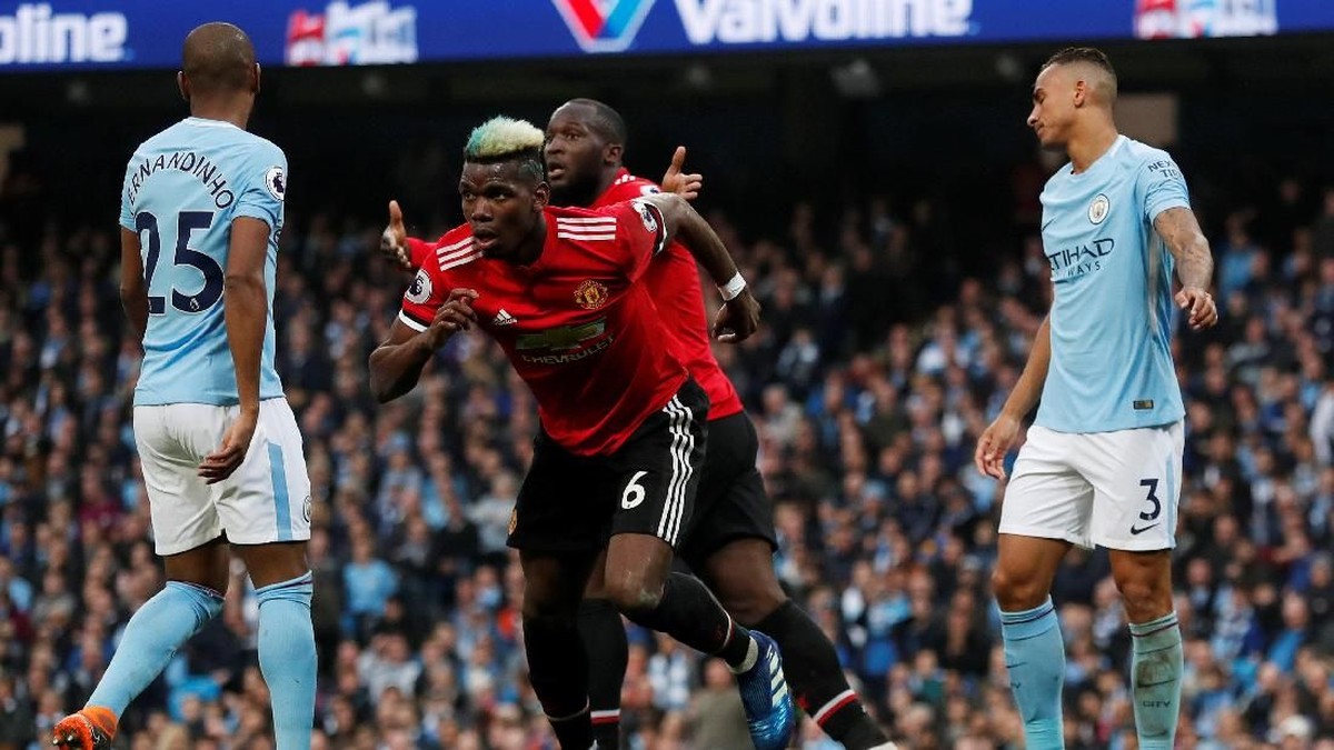 Manchester United menang 3-2 atas Manchester City (Russell Cheyne/REUTERS)