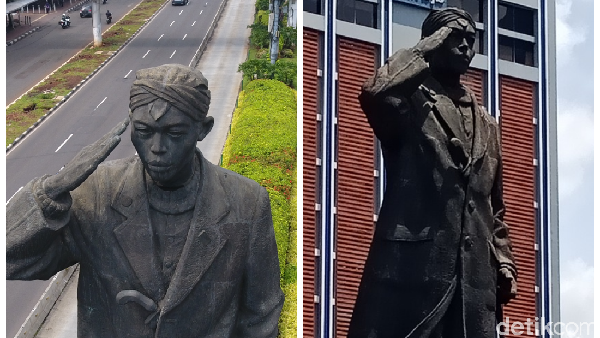 Foto: Before-After Patung Jenderal Sudirman yang Bolong