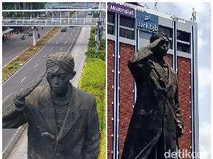 Foto: Before-After Patung Jenderal Sudirman yang Bolong