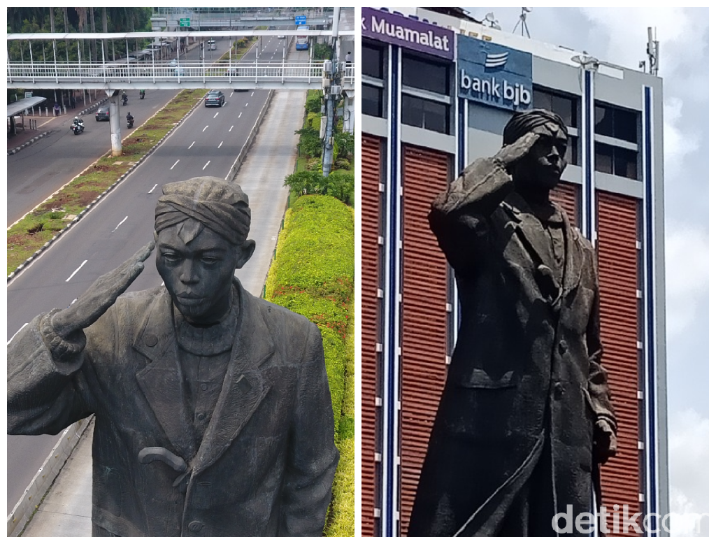 Foto: Before-After Patung Jenderal Sudirman yang Bolong Foto: Before-After Patung Jenderal Sudirman yang Bolong
