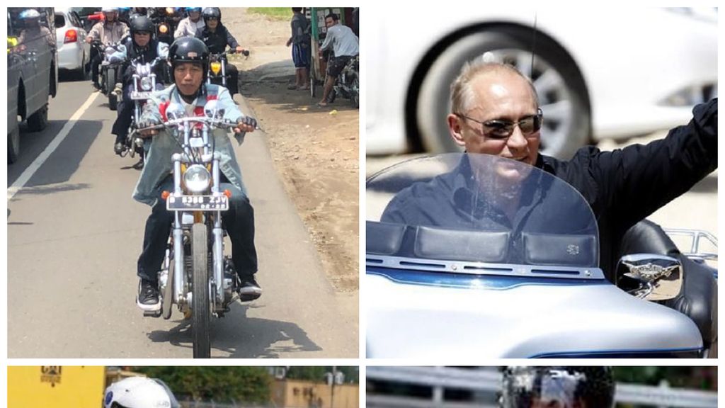 Mereka Juga Biker, Ini Gaya Jokowi hingga Putin Naik Moge