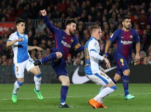 Hat-trick Messi Menangkan Barca atas Leganes