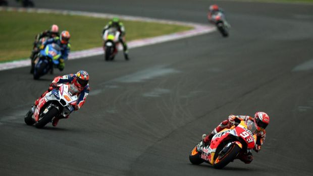 Marc Marquez tampil sangat agresif di MotoGP Argentina.