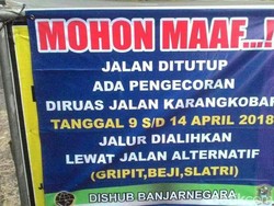 Ada Pengecoran, Jalur Utama Banjarnegara-Dieng Ditutup 6 Hari