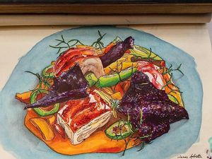 Tak Hanya Memasak, Chef Ini Juga Jago Bikin Ilustrasi Makanan dan Daging