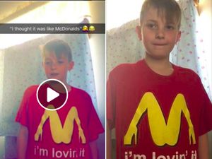 Malu! Ibu Ini Kenakan Kaos Parodi McDonalds pada Anaknya yang Ternyata Simbol Asusila