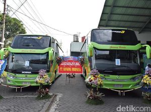 Bus Mewah Scania dan Mercedes-Benz PO Gunung Harta