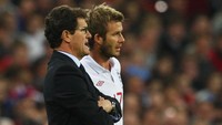 Sementara Beckham pernah ditempa Capello baik di Real Madrid dan Timnas Inggris. (Foto: Ryan Pierse/Getty Images)
