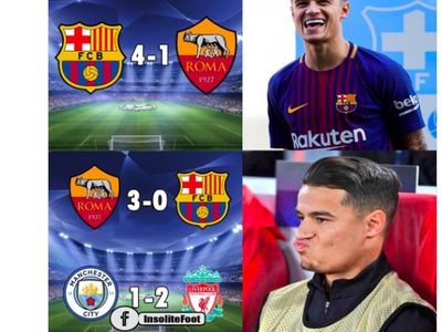 Barca Tersingkir dan Liverpool Lolos, Coutinho pun Diolok-olok