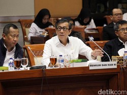 Menkum HAM Bahas Anggaran dengan DPR, Ajukan Rp 16,6 T di RAPBN 2020