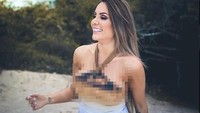 Si cantik ini istri dari pemain depan Liverpool, Roberto Firmino. Namanya Larissa Pereira (larissa_peereira/Instagram)