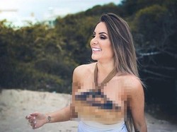 Si cantik ini istri dari pemain depan Liverpool, Roberto Firmino. Namanya Larissa Pereira (larissa_peereira/Instagram)