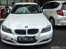 BMW yang Disopiri Model Tiara Saat Tabrak Ojol Berkecepatan Tinggi