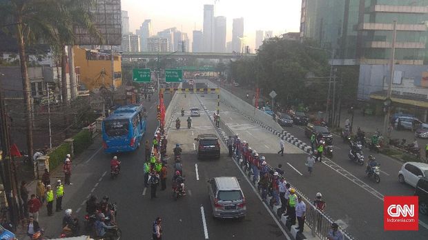 Jalur Lalu Lintas Setelah Underpass Mampang Dibuka