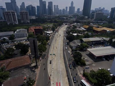 Penampakan Lancarnya Underpass Mampang dari Ketinggian