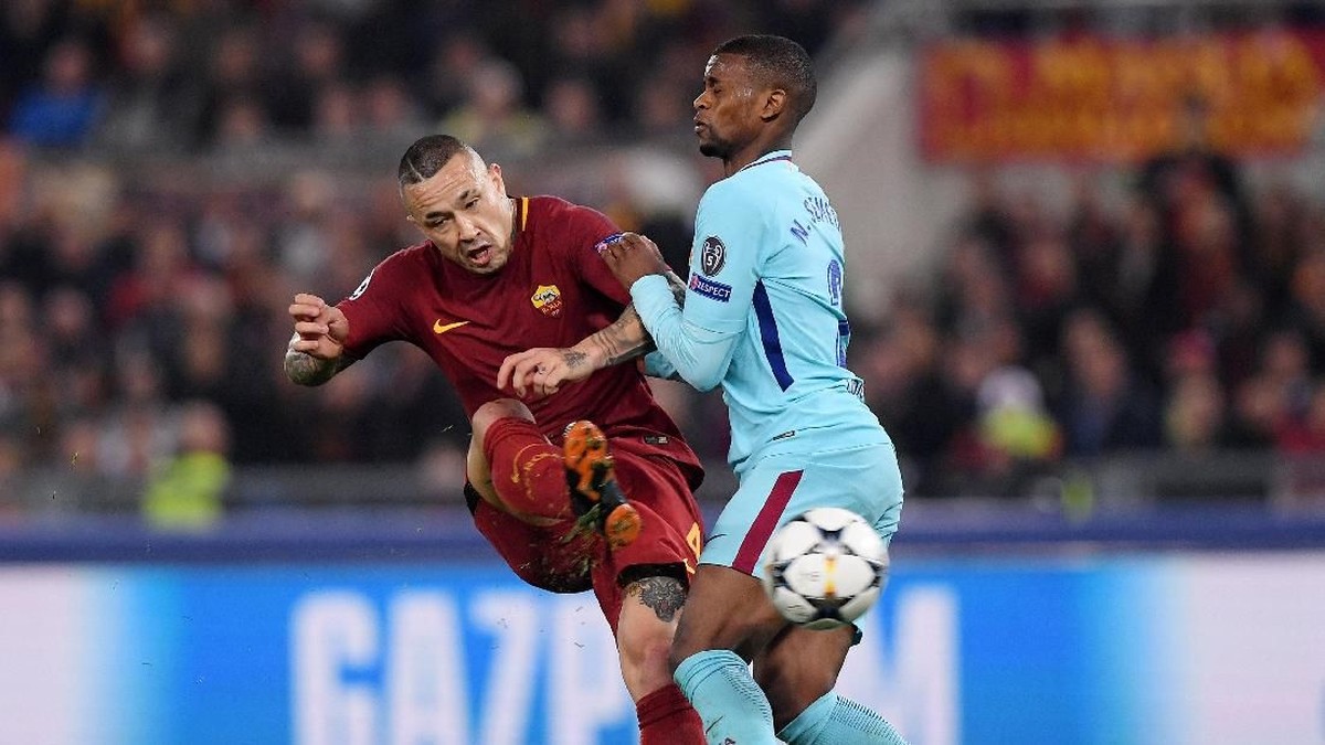 AS Roma menang 3-0 atas Barceloa untuk lolos ke semifinal Liga Champions (Foto: Alberto Lingria/ REUTERS)