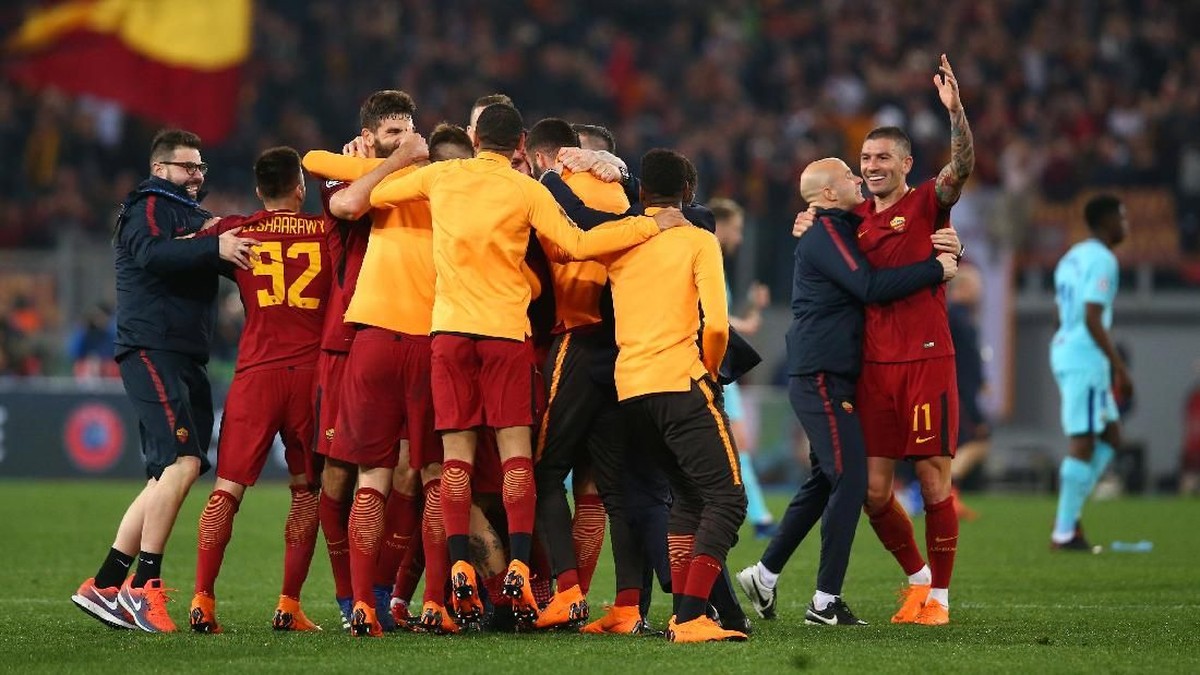 AS Roma melakukan comeback gemilang usai menyingkirkan Barcelona di perempatfinal Liga Champions. (Foto: Alessandro Bianchi/Reuters)