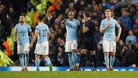 City kembali gagal menyamai pencapaian terbaiknya di kompetisi ini kala memijak empat besar di 2015/16. Selain itu, kekalahan ini menandai yang ketiga beruntun diderita City. (Foto: Darren Staples/Reuters)