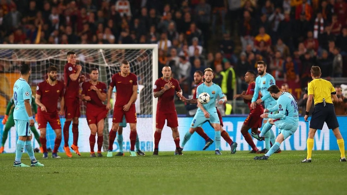 AS Roma vs Barcelona yang harus diselesaikan dengan aturan produktivitas gol tandang di Liga Champions 2017/2018 (Alessandro Bianchi/Reuters)