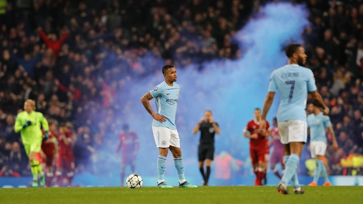 Manchester City saat takluk dari Liverpool. (Foto: Darren Staples/Reuters)