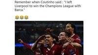Mungkin begini pemandangan yang disaksikan Coutinho di lini masa media sosialnya. Perih enggak, Coutinho? (Foto: Screenshot Twitter)