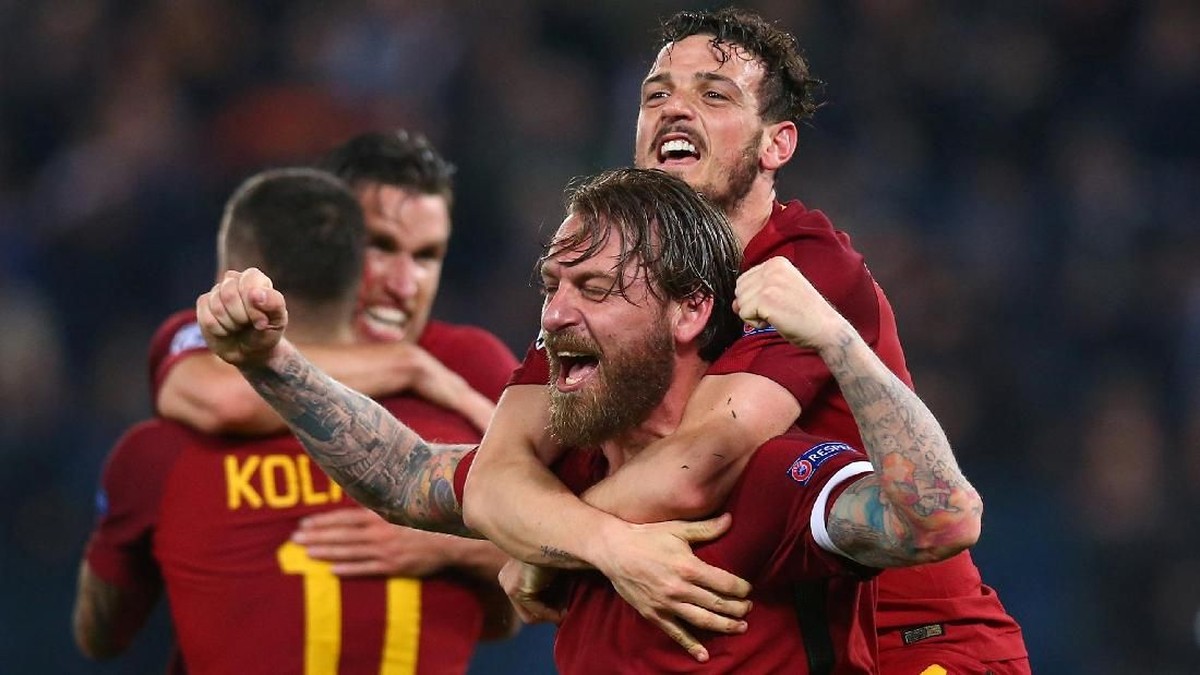 AS Roma menyingkirkan Barcelona setelah menang 3-0 di Olimpico (Foto: Alessandro Bianchi/Reuters)